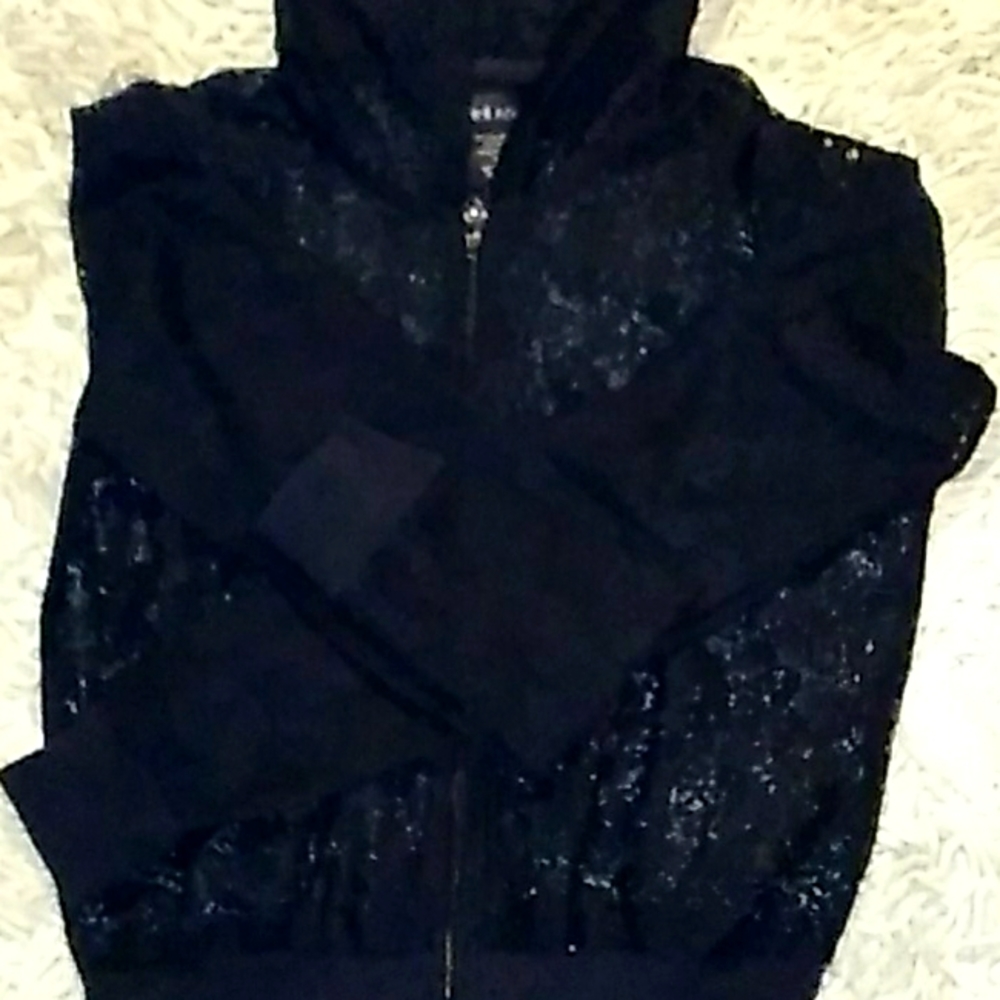 Wet seal black Laced jacket